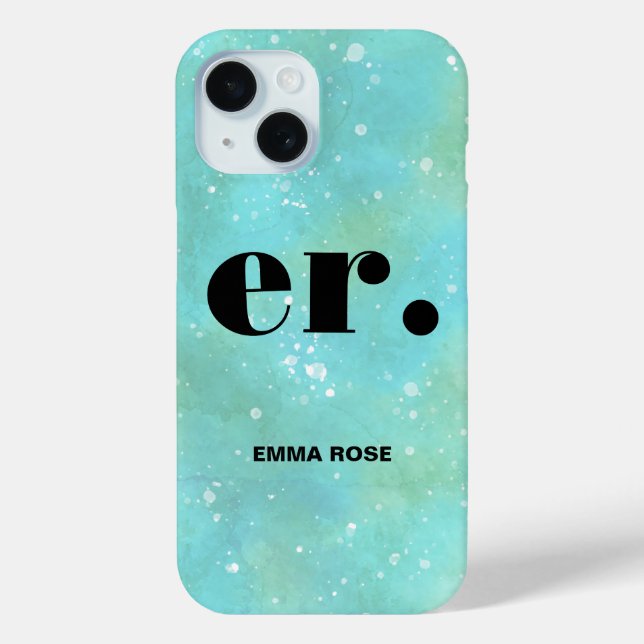 Monogram Fantasy Wasserfarbe Stilvoll Moderner Min Case-Mate iPhone Hülle (Rückseite)