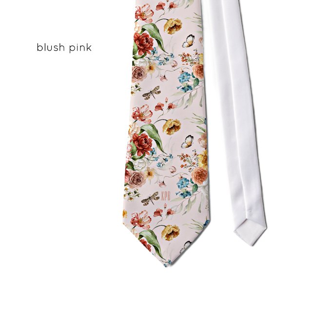 Monogram farbenfroh floral still life Art Blink Pi Krawatte (Von Creator hochgeladen)
