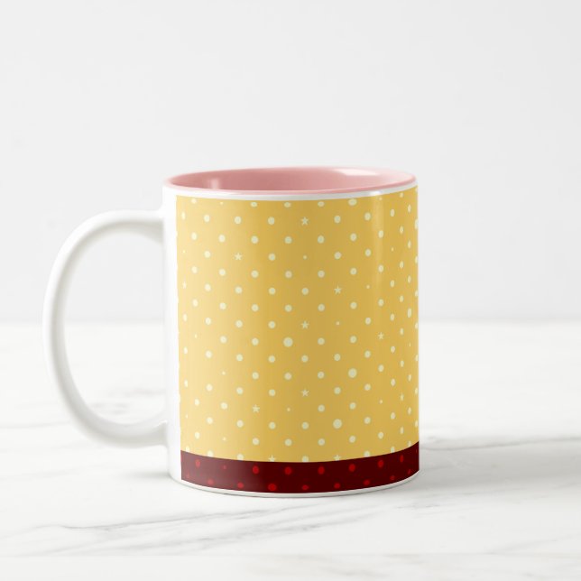 Monogram farbenfroh stylish zweifarbige tasse (Links)