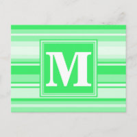 Monogram Federgrün Streifen