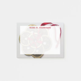 Monogram Feng Shui Chinese Coins Red Ribbon Post-it Klebezettel