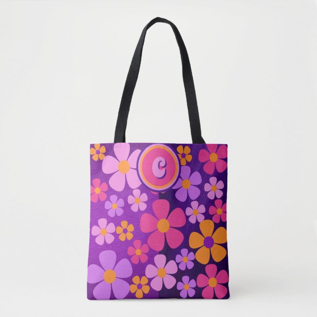 Monogram Floral Blossom Burst Vibrann Tasche (Vorderseite)