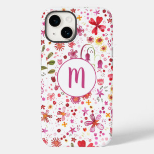 Monogram Floral Cottage Case-Mate iPhone 14 Hülle