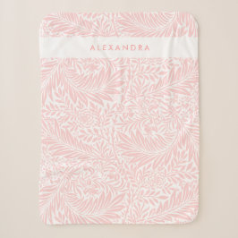 Monogram Floral Foliage William Morris Pink Sherpadecke