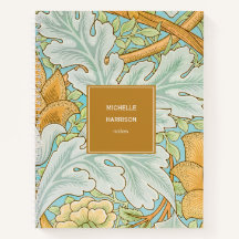Monogram Floral Greenery Botanical Yellow Green