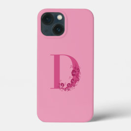 Monogram Floral Letter D iPhone Case