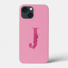 Monogram Floral Letter J iPhone Case