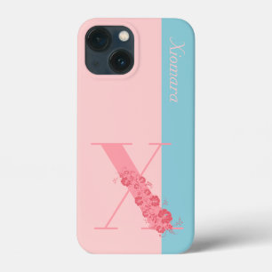 Monogram Floral Letter X iPhone Case