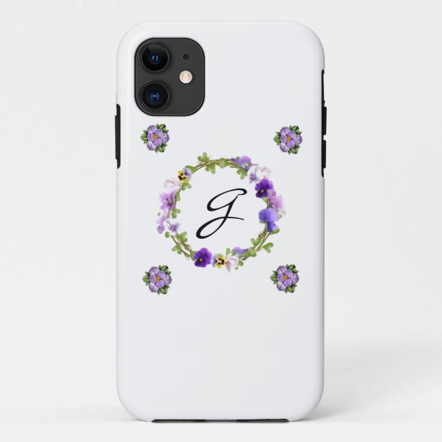 Monogram Floral Phone Case (Rückseite)