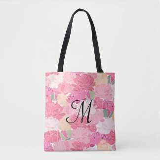 Monogram Floral Print Toag Tasche