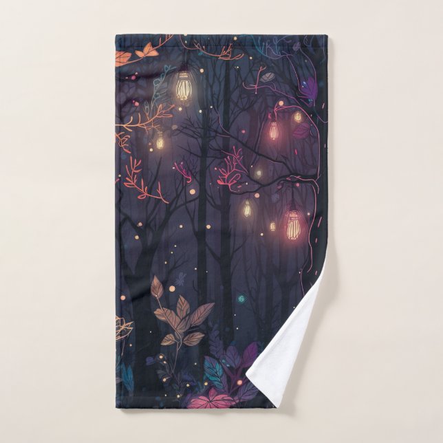 Monogram Floral Spray Fantasy Art Handtuch (Handtuch)