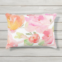 Monogram Flower Outdoor Throw Kissen