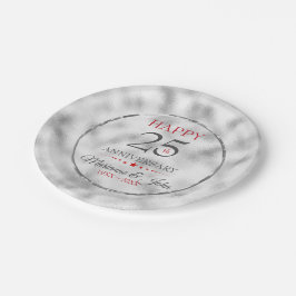 Monogram Foggy Light Gray Glass - 25 Jahre Pappteller