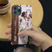 Monogram Foto Couple Wood Personalisiert Name