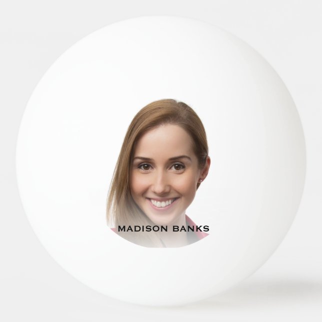 Monogram Foto Fun Fab Cool Pong Ball Tischtennisball (Vorderseite)