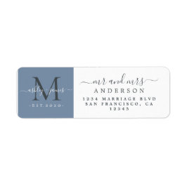 Monogram, frisch verheiratet, Mr. Return Address L