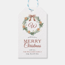 Monogram Frohe Weihnachtsohren Kränze Foto