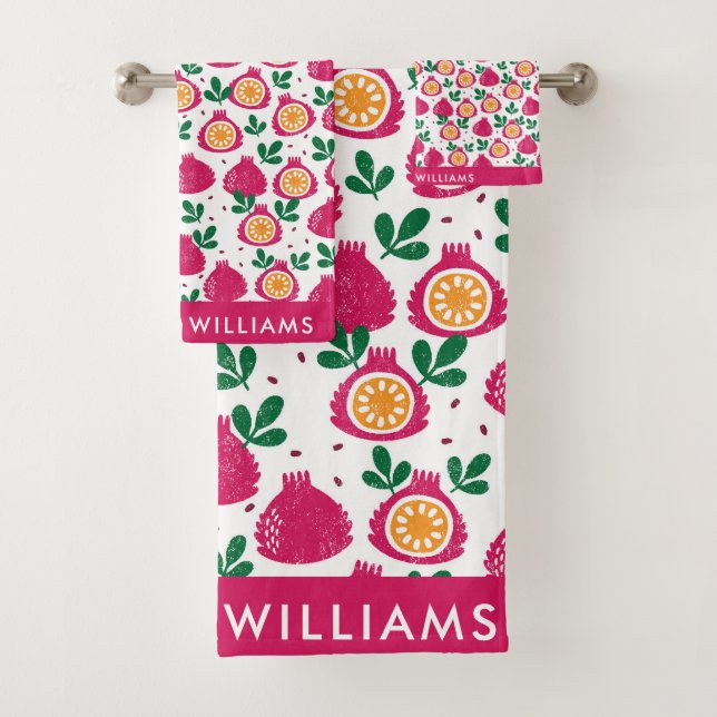 Monogram Fruit Elegant Stilvolles Badetuch Set (Insitu)