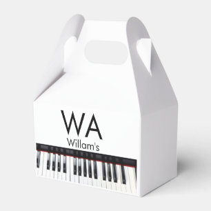 Monogram fügt Anfangsbuchstabenname Text Piano Mus Geschenkschachtel