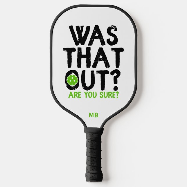 Monogram Funny Typografy Pickleball Player Pickleball Schläger (Vorderseite)