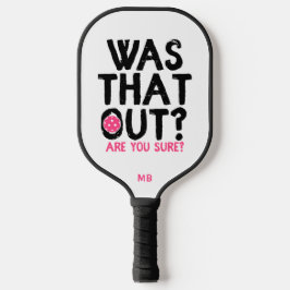 Monogram Funny Typografy Pickleball Player Schläger
