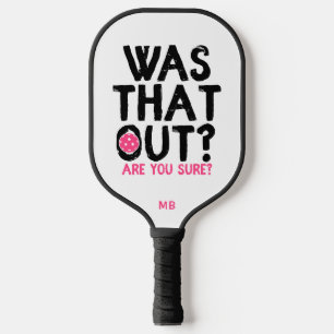 Monogram Funny Typografy Pickleball Player Schläger