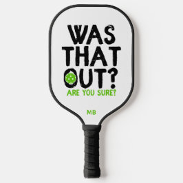 Monogram Funny Typografy Pickleball Player Schläger