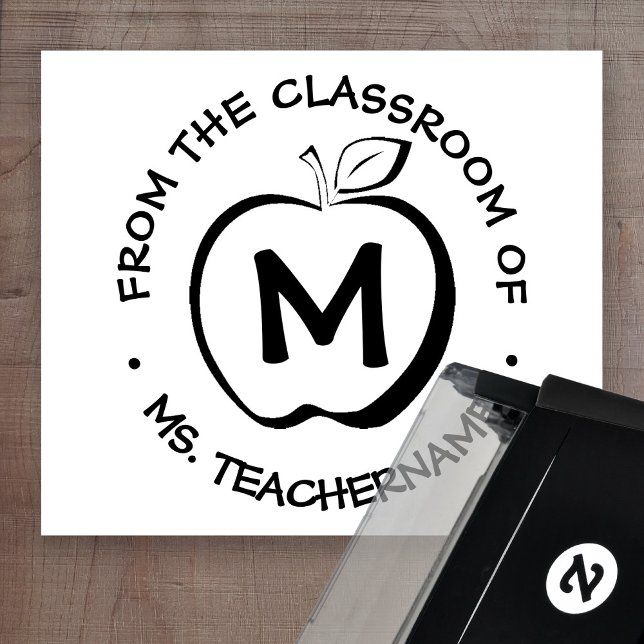 Monogram für Custom Teacher Class Monogram Modern  Permastempel (Von Creator hochgeladen)