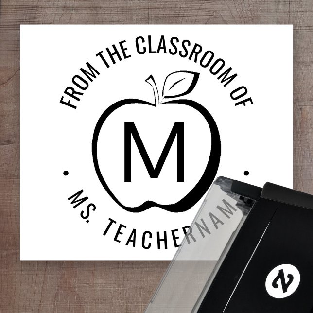 Monogram für Custom Teacher Class Monogram Modern  Permastempel (Von Creator hochgeladen)