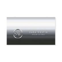 Monogram für das Finanzinvestitionschrome der Börs
