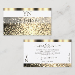 Monogram für den luxuriösen White Gold Sparkling G Visitenkarte