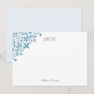 Monogram für die Blue Strip-Lilie Mitteilungskarte