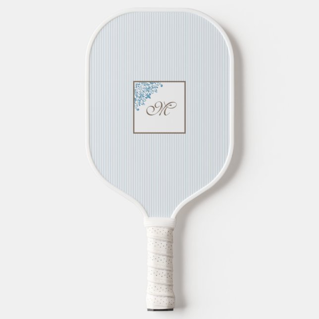 Monogram für die Blue Strip-Lilie Pickleball Schläger (Vorderseite)