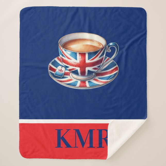 Monogram für die Britische Flagge Sherpadecke (Vorderseite)