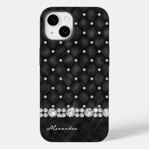 Monogram für elegante Schwarz- und Diamond-Imitate Case-Mate iPhone 14 Hülle