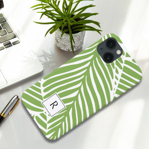 Monogram für Girly Chic Green Blätter Case-Mate iPhone Hülle