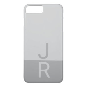 Monogram für leichte graue und graue moderne Initi Case-Mate iPhone Hülle