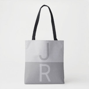 Monogram für leichte graue und graue moderne Initi Tasche