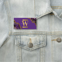 Monogram für lila und Gold Agate Geode Glitzer