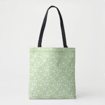 Monogram für moderne hellgrüne tropische Blume