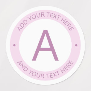 Monogram für moderne Logo-Stile   Light Pink Lila Etiketten
