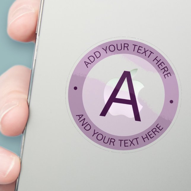 Monogram für moderne Logo-Stile | Lila transparent Aufkleber (Von Creator hochgeladen)