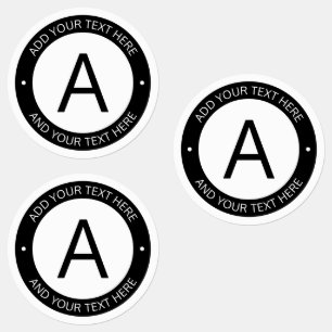 Monogram für moderne Logo-Stile   Schwarz/Weiß Etiketten