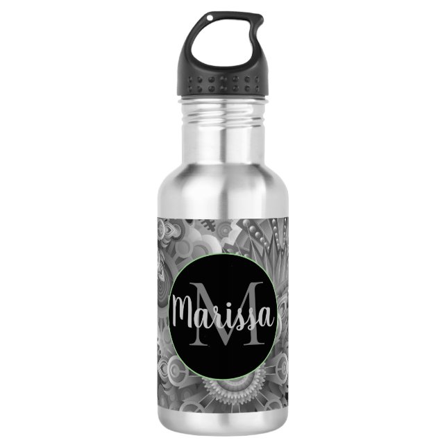 Monogram für Trippy-Mandalase Edelstahlflasche (Vorderseite)