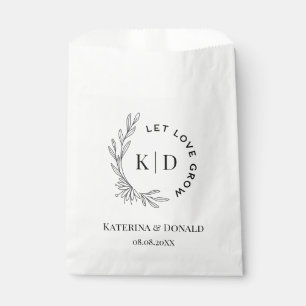 Monogram Gelassen Liebe Grow Seed Gastgeschenk Hoc Geschenktütchen
