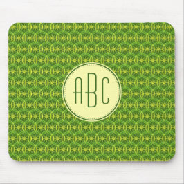 Monogram, gelbes Radmuster Mousepad