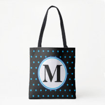 Monogram Geometric Black Polka Dots