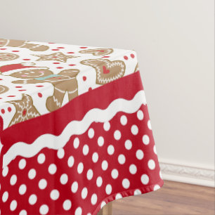 Monogram Gingerbread Man Christmas Tischdecke