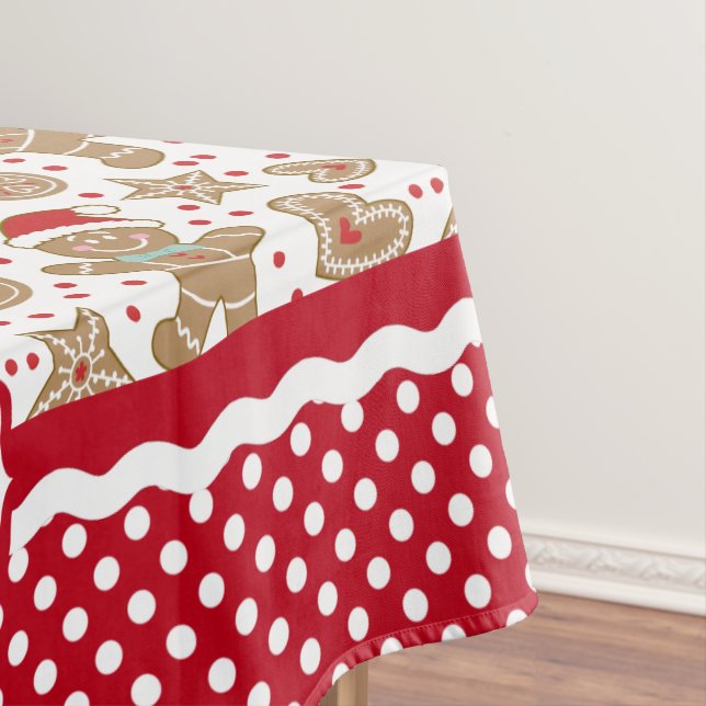 Monogram Gingerbread Man Christmas Tischdecke (Beispiel)