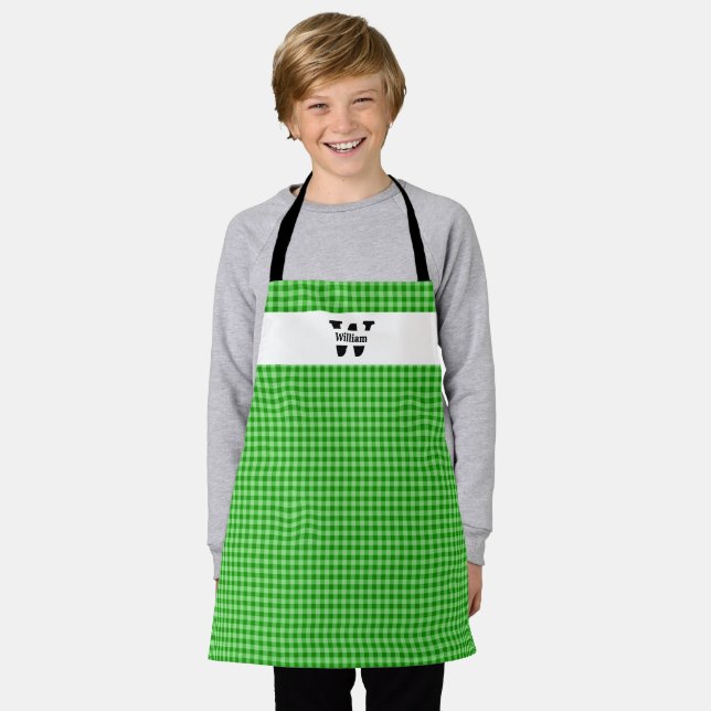 Monogram Gingham Schürze (Getragen)